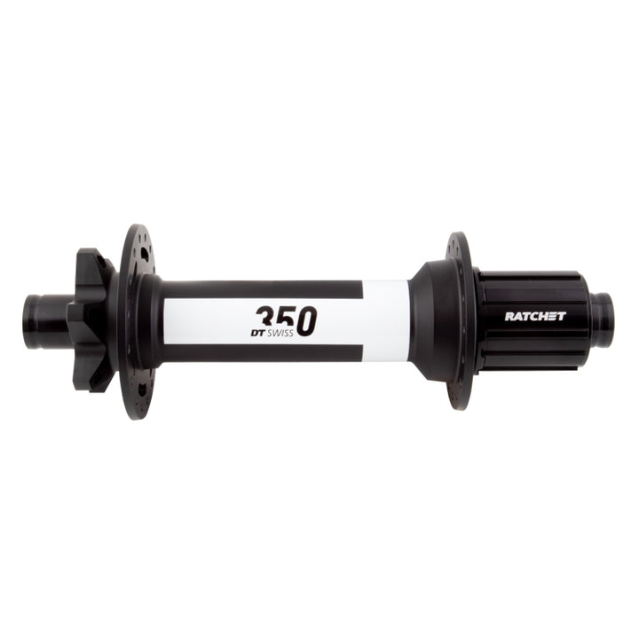 Buje trasero DT Swiss 350 - 12 x 197 mm, 6 tornillos, HG11 MTN, negro, 32 agujeros, 36 puntos