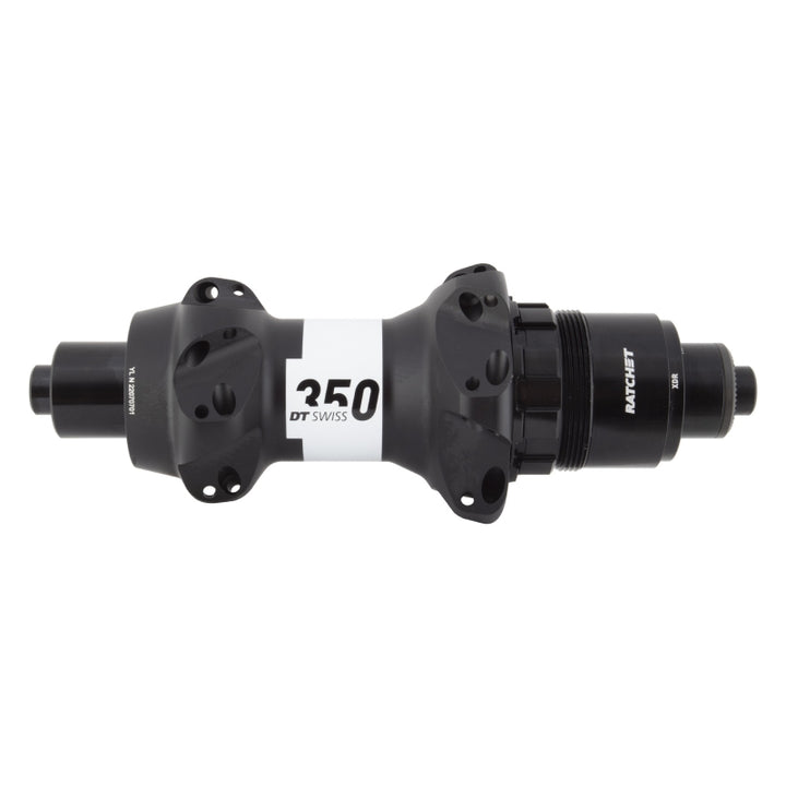 Buje trasero DT Swiss 350 - QR x 130 mm Freno de llanta XDR BLK 24H Tiro recto 36pt Tiro recto