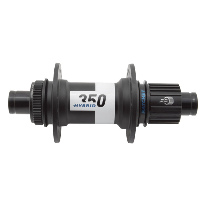 Buje trasero híbrido DT Swiss 350 - 12 x 148 mm, Center-Lock Micro Spline BLK, 32 agujeros, 24 puntos
