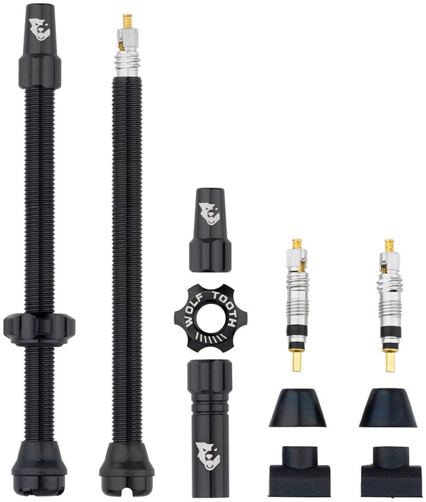 Wolf Tooth Tubeless Valve Stem Kit - 80mm Black