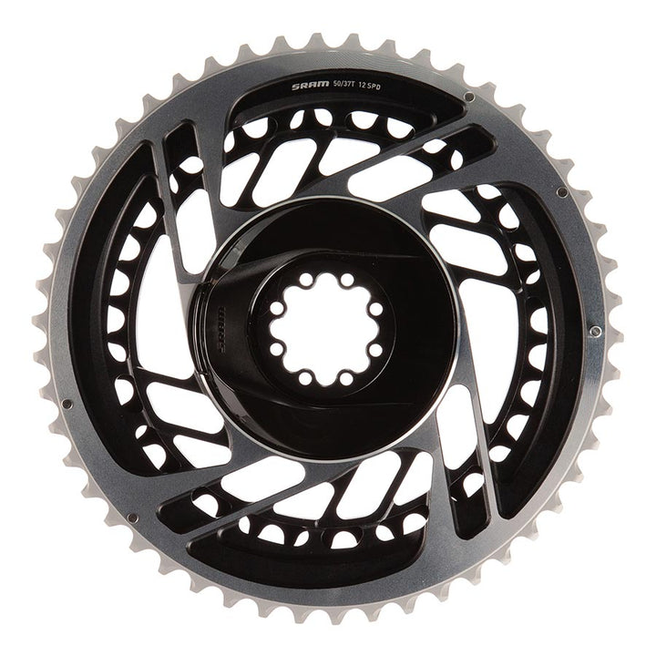 Plato SRAM Red AXS 2x Dientes: 37/50 Velocidad: 12 BCD: Par de montaje directo Aluminio Gris