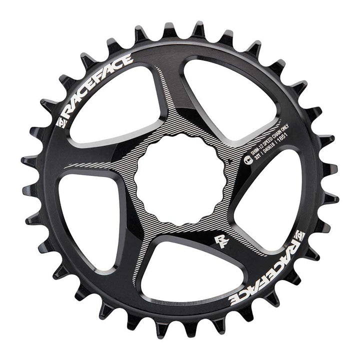 Plato de aluminio RaceFace Narrow Wide Direct Mount CINCH - Shimano de 12 velocidades (requiere cadena compatible con Hyperglide+, 32 dientes, negro)