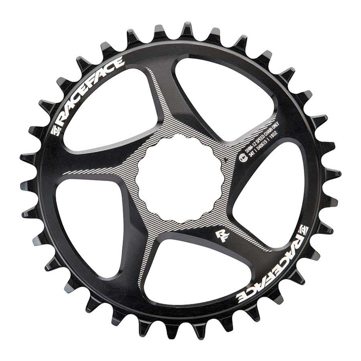 Plato de aluminio RaceFace Narrow Wide Direct Mount CINCH - Shimano 12 velocidades requiere cadena compatible con Hyperglide+ 34t BLK