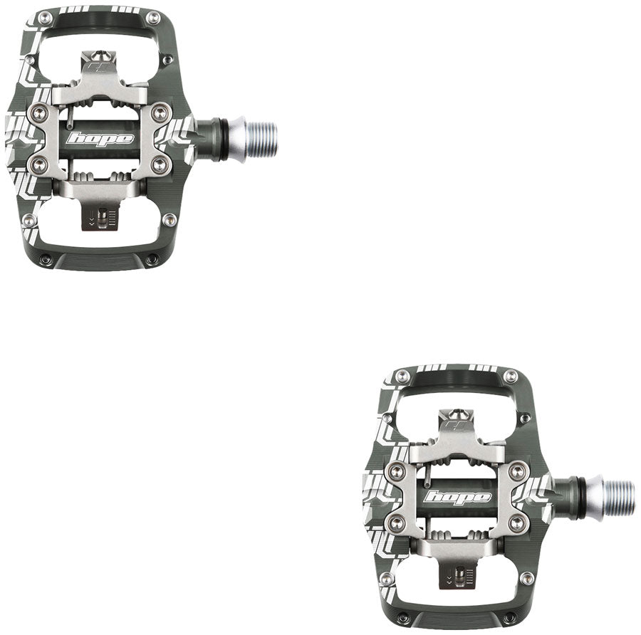 Hope Union TC Pedals - Dual Sided Clipless with Platform 9/16" Smoke