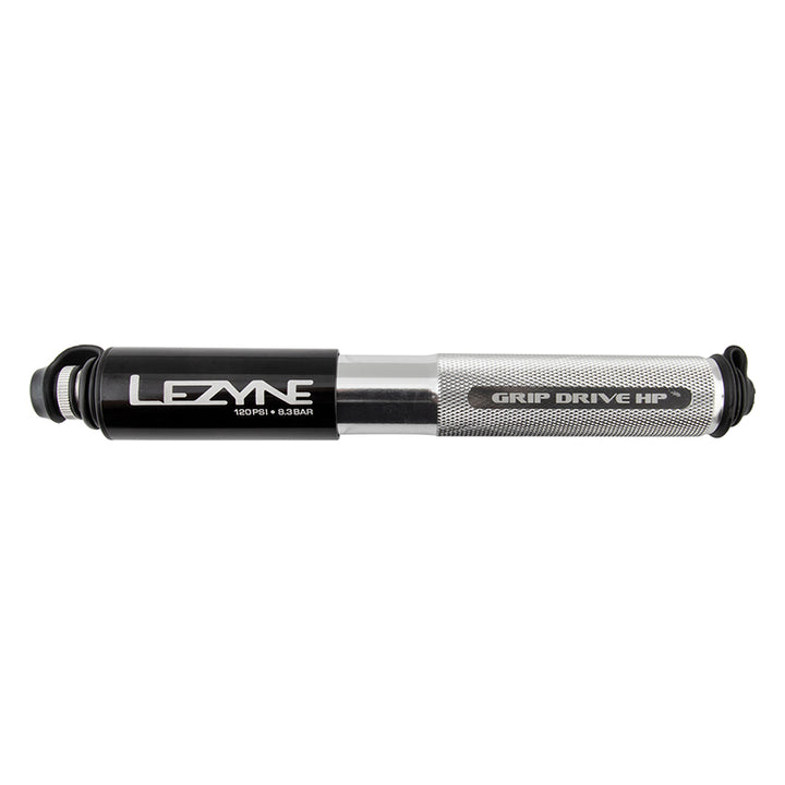 Bomba Lezyne Grip Drive HV pequeña plateada