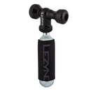 Inflador Lezyne Control Drive C0-2, de ajuste deslizante, Shcrader/Presta, incluye cartucho de 16 g, funda de neopreno negra