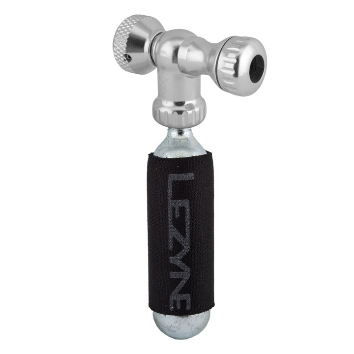 Cartucho Lezyne Control Drive Co2 de 16 gramos, mecanizado, con mandril deslizante plateado