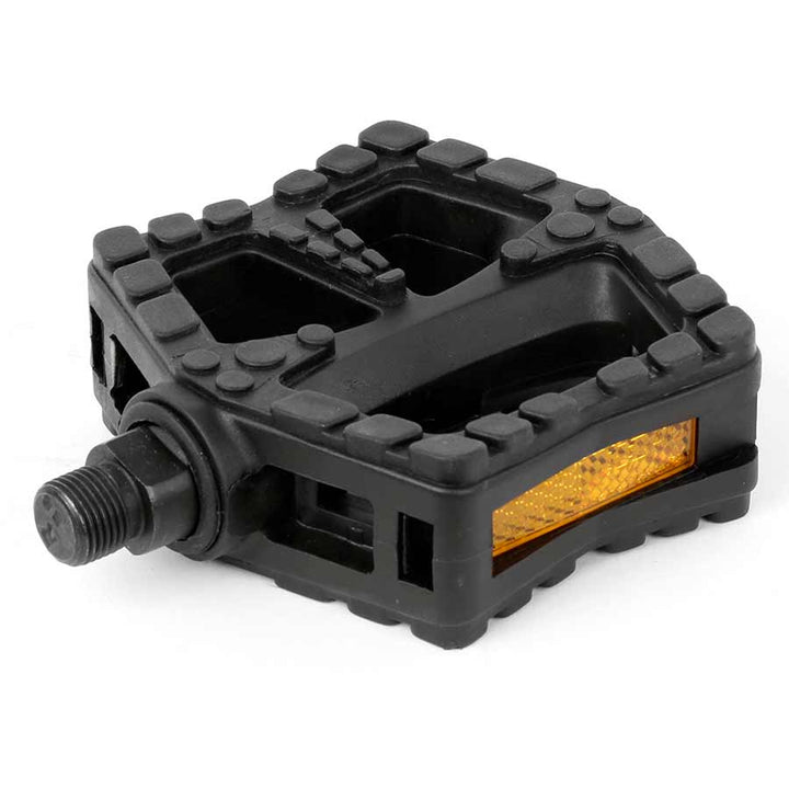 Pedales EVO Oceanside con eje compuesto: acero 9/16, negro, par