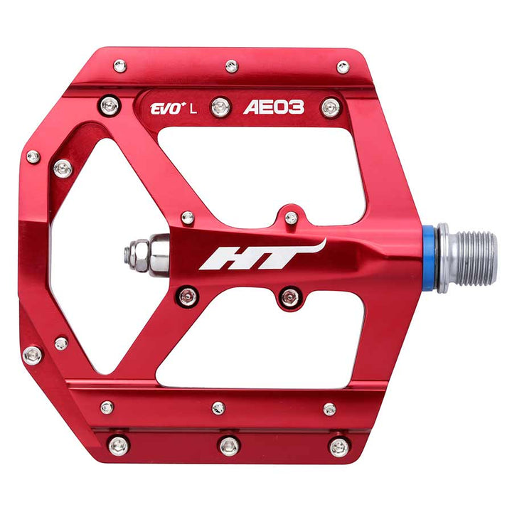 HT Pedals AE03 Evo+ Platform Pedals CrMo - Red