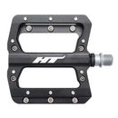 Pedales de plataforma nano AN14A de HT Components Cuerpo: aluminio Eje: Cr-Mo 9/16 Negro Par