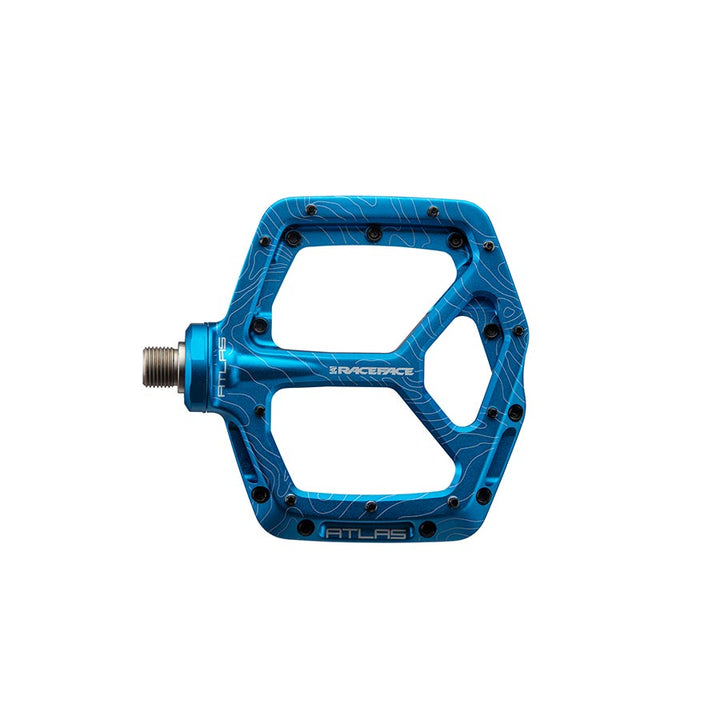 Pedales RaceFace Atlas - Plataforma de aluminio de 9/16" azul