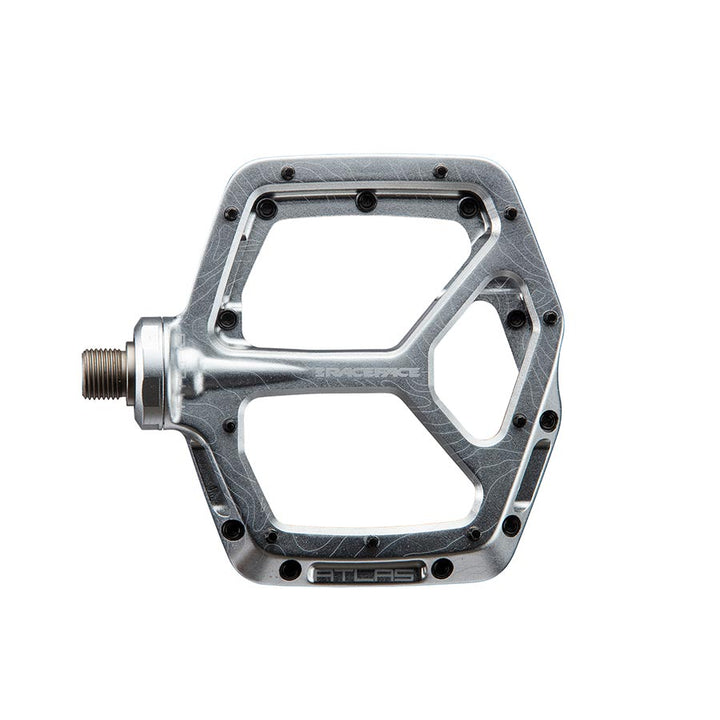 Pedales RaceFace Atlas - Plataforma de aluminio de 9/16" plateados