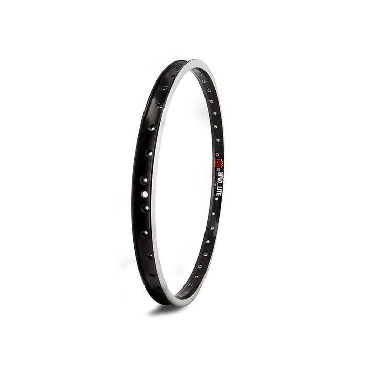 Llanta Sun Ringle Rhyno Lite de 20", color negro/plateado, cubierta de 36 agujeros, Schraeder