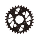 Wheels Manufacturing Shimano DM T-Type Inboard Chainring Teeth: 30 Speed: 12 BCD: Direct Mount Shimano Single 7075 Aluminum Black