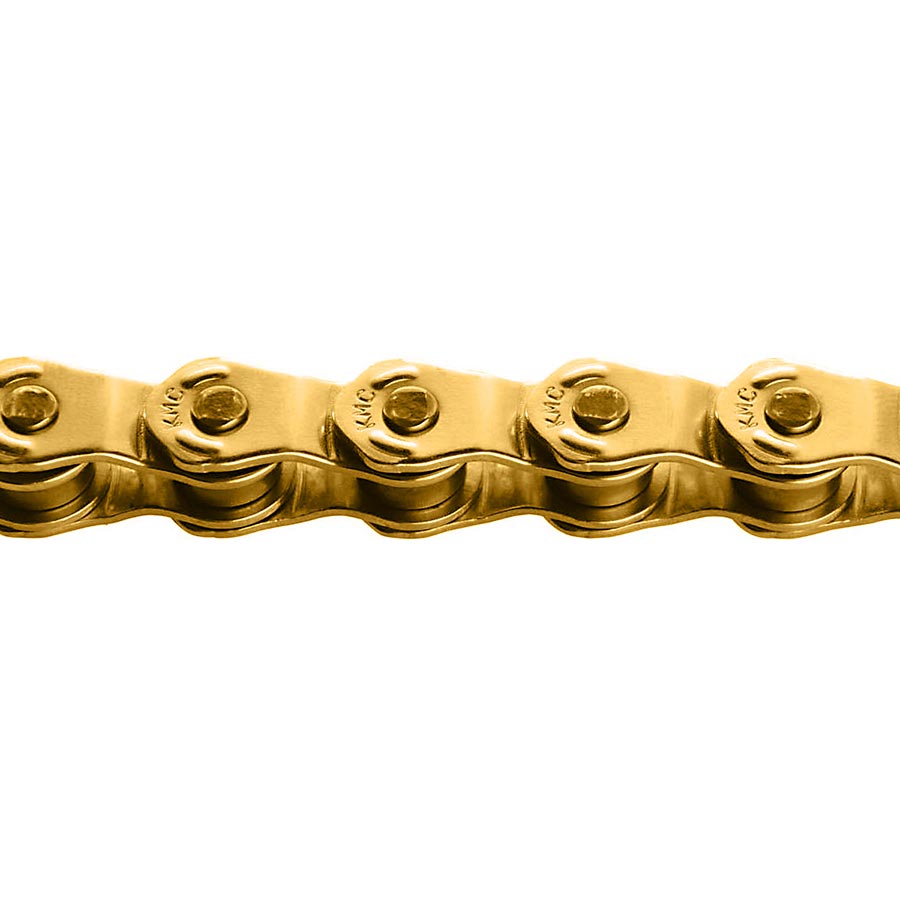 KMC HL1 Narrow Chain - Single Speed 3/32&quot; 100 Links Half Link Chain Gold