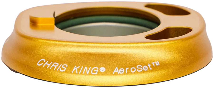 Chris King AeroSet 3 Headset Bearing Cap Assembly - For ENVE In-Route System Matte Gold 50th Anniversary
