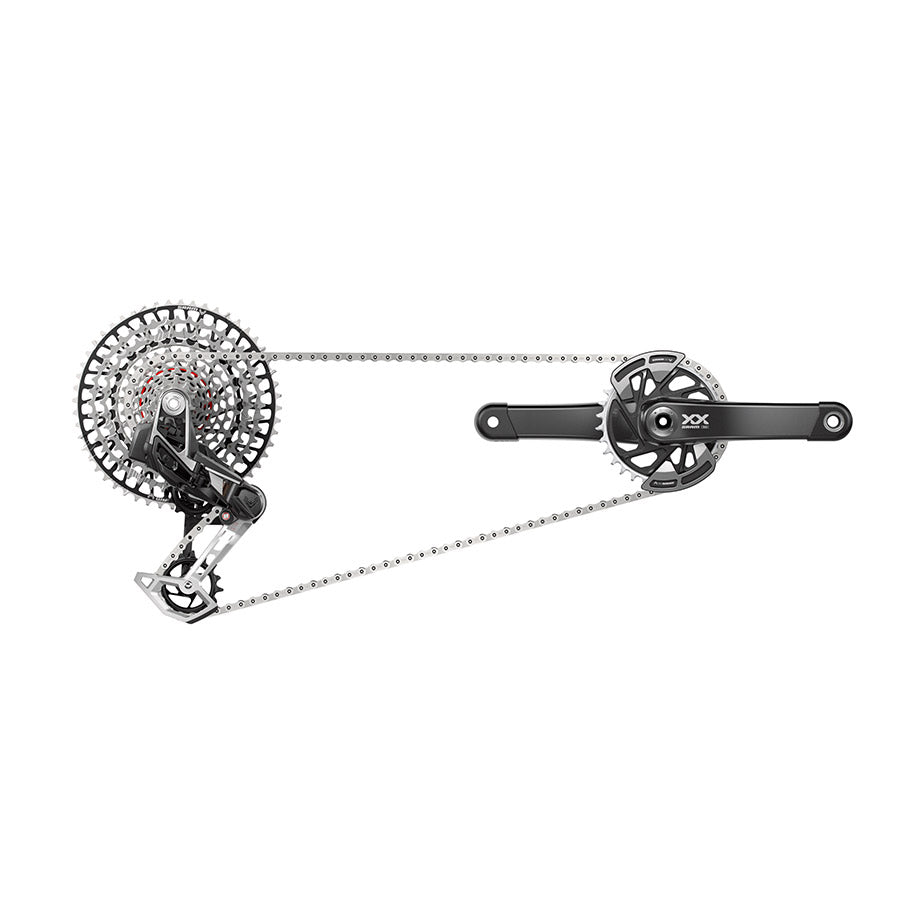 SRAM XX T-Type Eagle AXS Groupset 175mm Blk