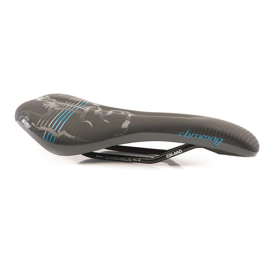 Sillín Chromag Juniper para mujer, 269 x 141 mm, 283 g, color negro y azul