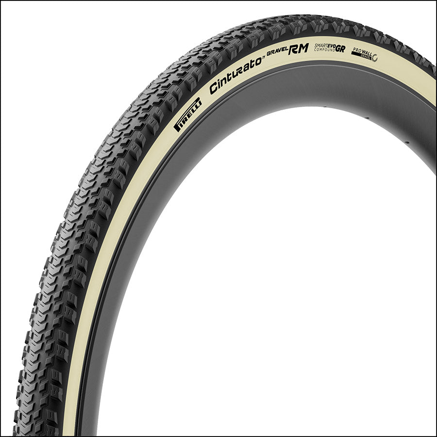 Pirelli Cinturato Gravel RM HP-Line Gravel Tire 700x40C Folding Tubeless Ready SmartEVO GR ProWALL Gravel 120TPI White