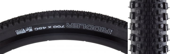 Neumático WTB Riddler - 700 x 45 TCS Tubeless Plegable Negro Rodamiento ligero/rápido