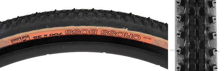 Neumático WTB Cross Boss - 700 x 35 TCS Tubeless plegable negro/bronceado ligero de rodadura rápida