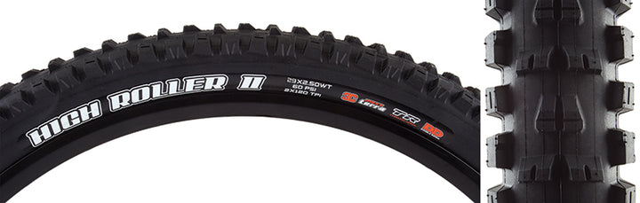 Neumático Maxxis High Roller II 29x2.50 plegable, sin cámara, 3C Maxx Terra Double Down Wide Trail, 120x2TPI, color negro