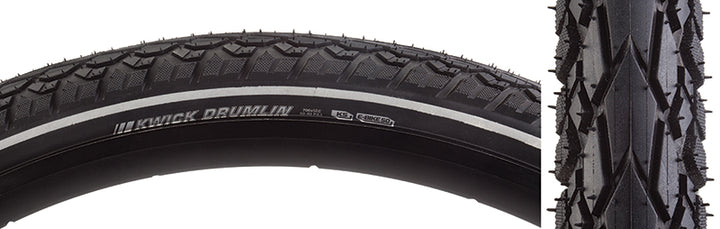 Neumático Kenda Kwick Drumlin - 700 x 50 Clincher Wire Negro/Reflectante 60tpi