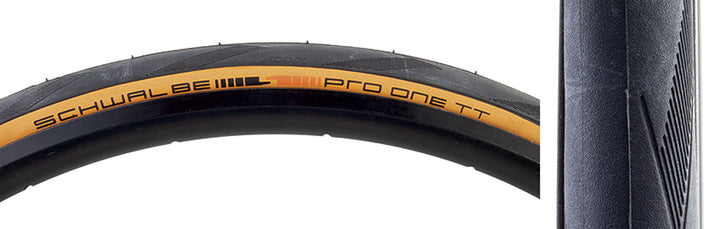 Neumático Schwalbe Pro One TT - 700 x 25 Tubeless Plegable Negro/Bronceado Evolution Line Addix Race