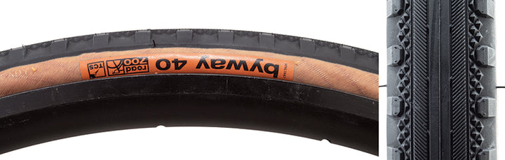 Neumático WTB Byway - 700 x 40 TCS sin cámara plegable negro/bronceado