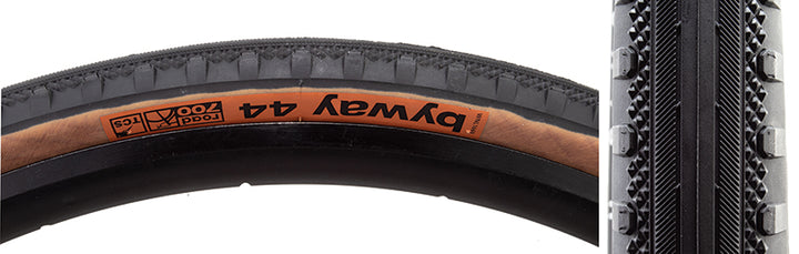 Neumático WTB Byway - 700 x 44 TCS sin cámara plegable negro/bronceado