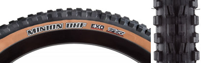 Neumático Maxxis Minion DHF - 27,5 x 2,5 sin cámara plegable BLK/Dark Tan DualEXO Wide Trail