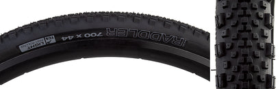Neumático WTB Raddler 700x44C plegable con doble DNA TCS, rodadura ligera y rápida, 60TPI, color negro