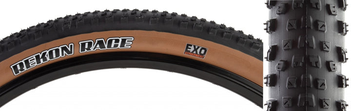 Neumático Maxxis Rekon Race - 29 x 2,25 Clincher Wire, color tostado oscuro/negro