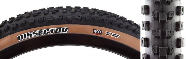 Neumático Maxxis Dissector - 29 x 2,6 sin cámara plegable negro/bronceado Dual EXO