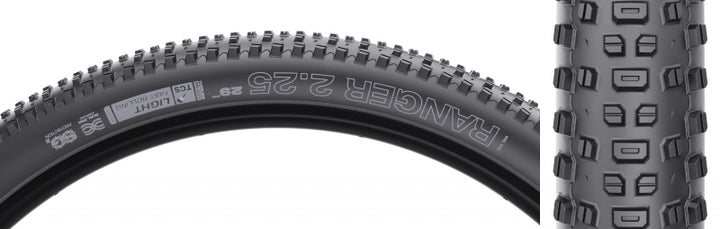 Neumático WTB Ranger - 29 x 2,25 TCS Tubeless plegable negro ligero/de rodadura rápida, doble DNA SG2