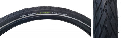 Neumático Schwalbe Green Marathon - 27,5 x 1,65 Clincher Wire BLK/Reflective Performance Line GreenGuard TwinSkin Addix