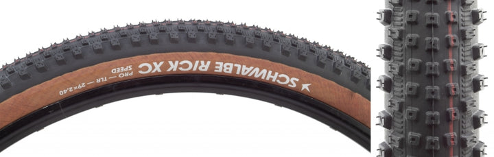 Neumático Schwalbe Rick XC Pro - 29 x 2,40 Tubeless Plegable Negro/Transparente Evolution Line Pro Addix SpeedGrip