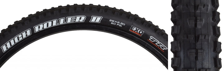 Neumático Maxxis High Roller II 26x2.30 plegable Tubeless Ready Dual EXO 60TPI negro