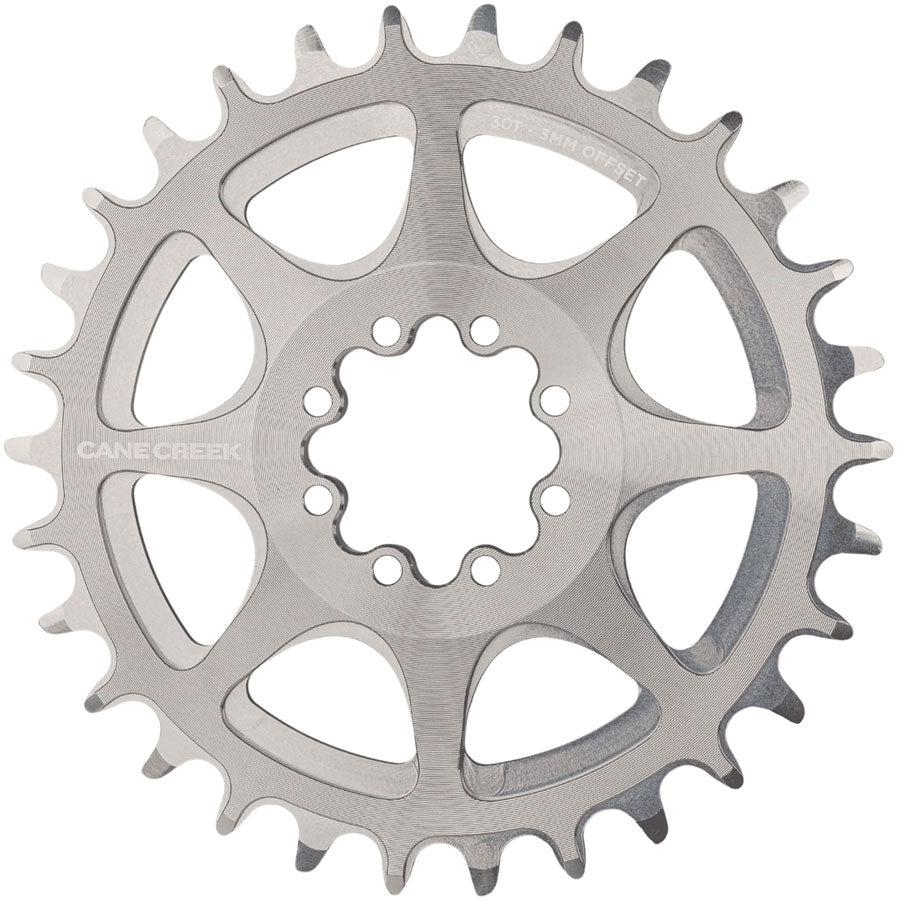 Cane Creek Direct Mount Chainring - 40t 8-Bolt Direct Mount 3mm Offset Ti Gray