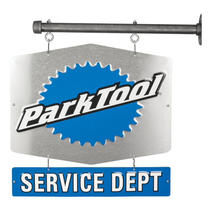 Letrero de doble cara para departamento de servicio de taller de Park Tool