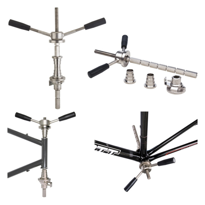 Prensa de copa de rodamiento Park Tool HHP-2 para juegos de dirección y prensa en pedalier