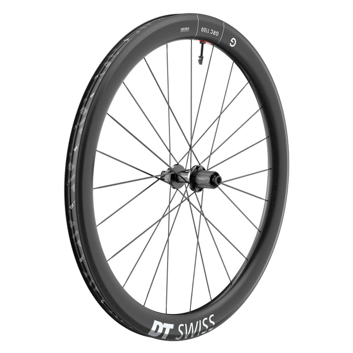 Rueda trasera DT Swiss GRC 1100 DiCut 50 - 700c 12 x 142 mm Center-Lock HG11 Road/XDR Ratchet EXP 36 BLK