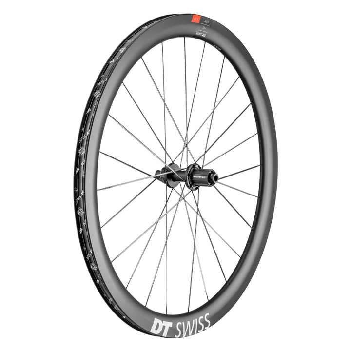 Rueda trasera DT Swiss ERC 1100 DiCut 45 - 700c 12 x 142 mm Center-Lock HG11 Road/XDR Ratchet EXP 36 BLK