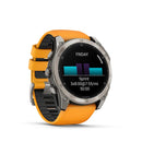 Garmin fenix 8 AMOLED Sapphire 51mm - Titanium Bezel, Orange/Graphite Band