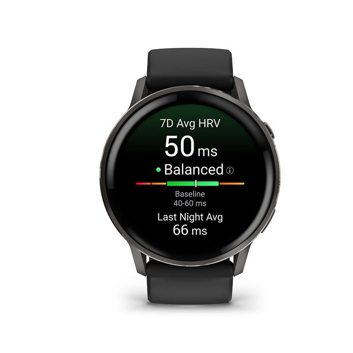 Garmin Venu 4 45mm - Slate/Black Silicone