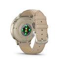 Garmin Venu 4 41mm - Lunar Gold with Light Sand Leather Band