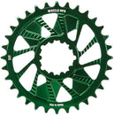 Wheels Manufacturing Direct Mount Chainring - 32t SRAM 3-Bolt Direct Mount 3mm Offset Compatible Hyperglide+ Chain Green