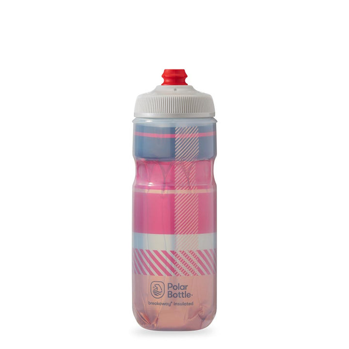Botella de agua térmica Polar/Hydrapak Breakaway de 591 ml (20 oz), color rosa y azul marino