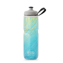 Botella térmica deportiva Polar Bottle, color azul marino y amarillo, 24 oz