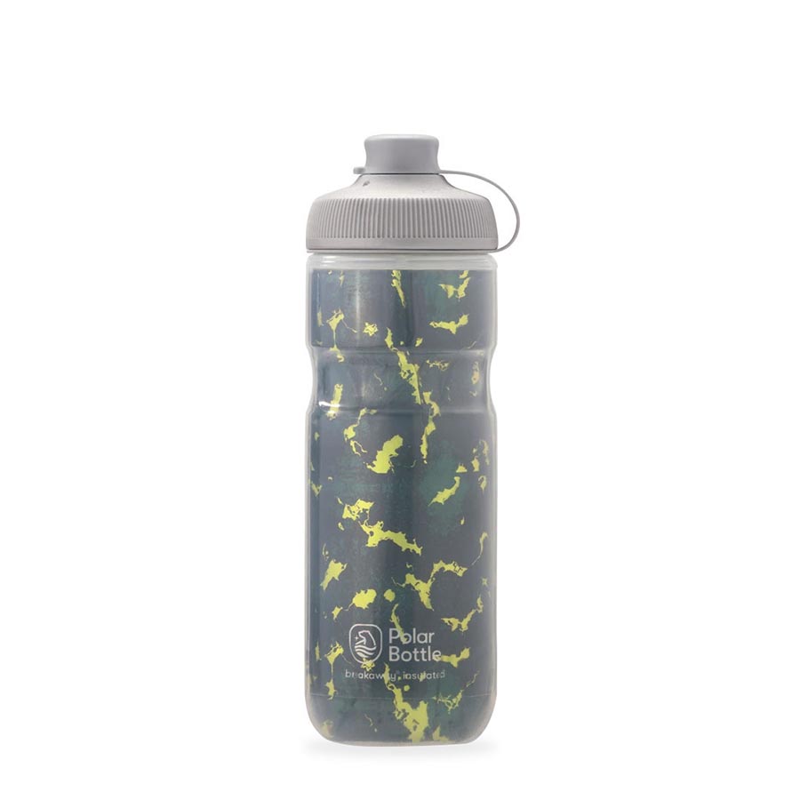 Botella de agua térmica Polar Bottle Breakaway Muck de 591 ml (20 oz), color bosque/rayo